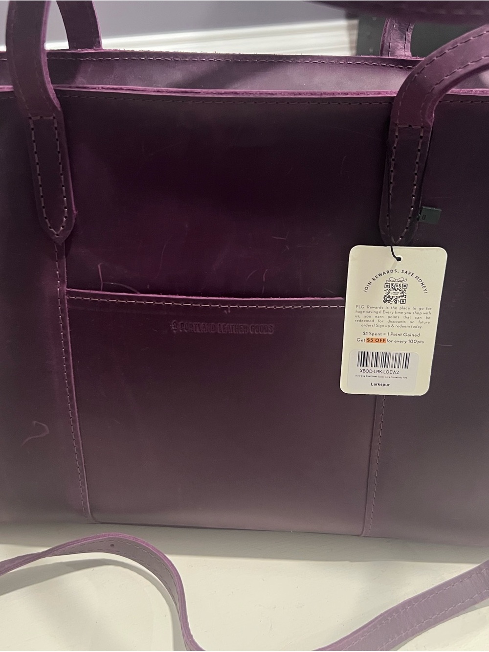 NWT Portland Leather Larkspur Oversized E/W Lola - Picture 3 of 9